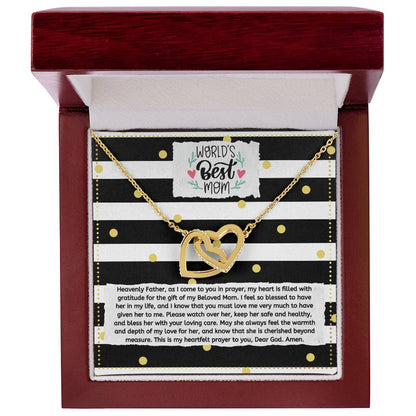 JGF Jewelry Gifts for Family 2 Hearts Intertwined Necklace For Women