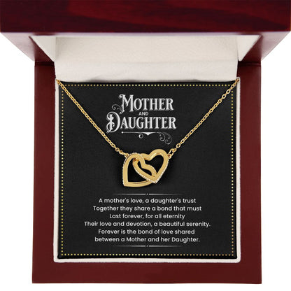 JGF Jewelry Gifts for Family | Double 2 Hearts Pendant Necklace for Women for Mother and Daughter