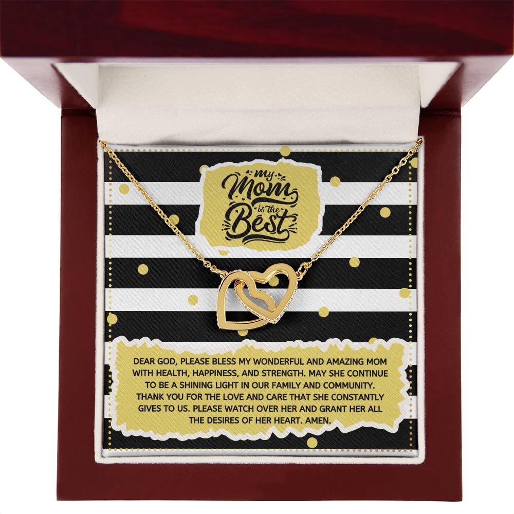 JGF Jewelry Gifts for Family Double Heart Necklace Silver For Women