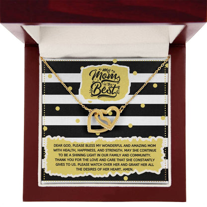 JGF Jewelry Gifts for Family Double Heart Necklace Silver For Women