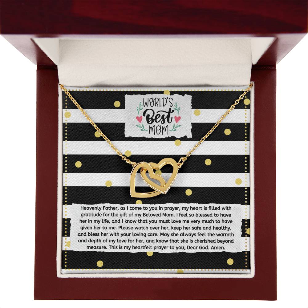 JGF Jewelry Gifts for Family 2 Hearts Intertwined Necklace For Women