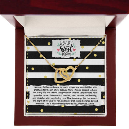 JGF Jewelry Gifts for Family 2 Hearts Intertwined Necklace For Women