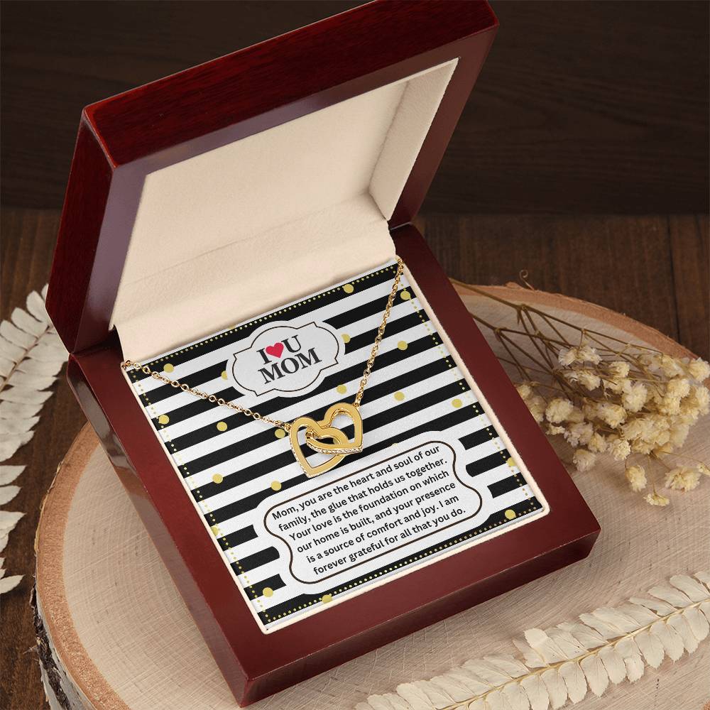 JGF Jewelry Gifts for Family Moms Birthday Gift From Daughter Heart Pendant Necklace