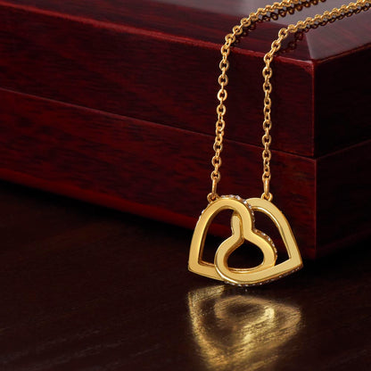 JGF Jewelry Gifts for Family | Sister Moving Away From Home New Job Beginnings | Two Tone Heart Necklace for Women