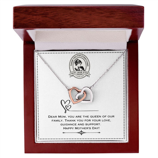 JGF Jewelry Gifts for Family | Mothers Day Gift for StepMom from Daughter and Son | Heart Pendant Necklace with Crystal ZirCon