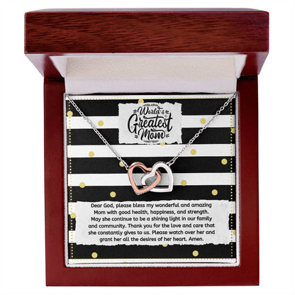 JGF Jewelry Gifts for Family Intertwined Interlocking Hearts Necklace For Mom