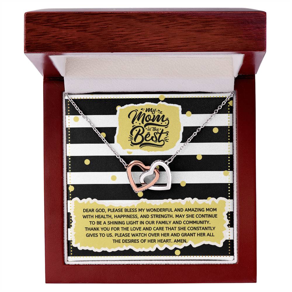 JGF Jewelry Gifts for Family Double Heart Necklace Silver For Women