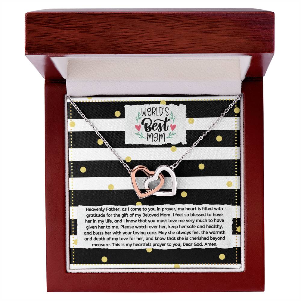 JGF Jewelry Gifts for Family 2 Hearts Intertwined Necklace For Women