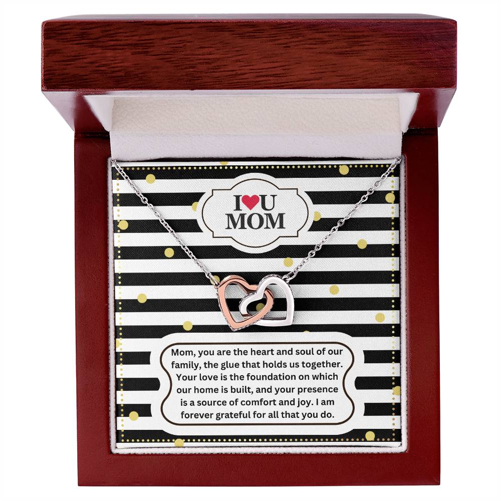 JGF Jewelry Gifts for Family Moms Birthday Gift From Daughter Heart Pendant Necklace