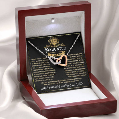 JGF Jewelry Gifts for Family My Daughter Is A Doctor Interlocking Hearts Necklace From Dad