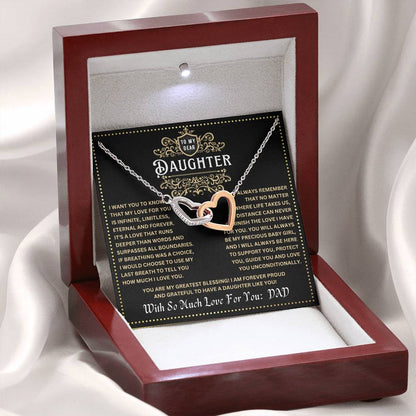 JGF Jewelry Gifts for Family Necklace For Daughter Gifts From Dad Interlocking Hearts