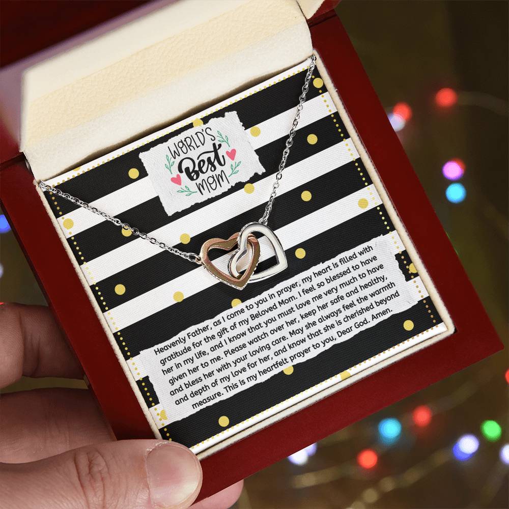 JGF Jewelry Gifts for Family 2 Hearts Intertwined Necklace For Women