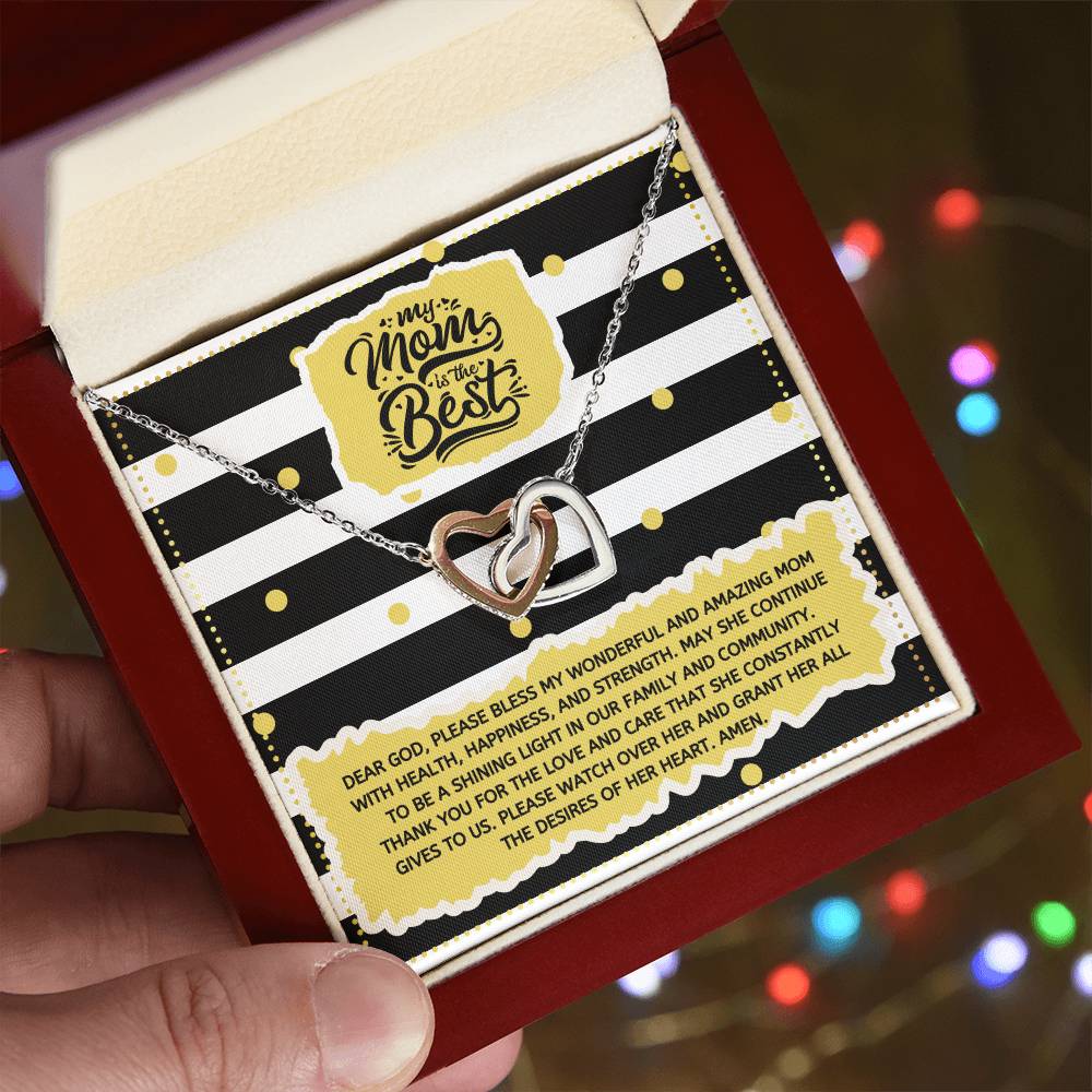 JGF Jewelry Gifts for Family Double Heart Necklace Silver For Women