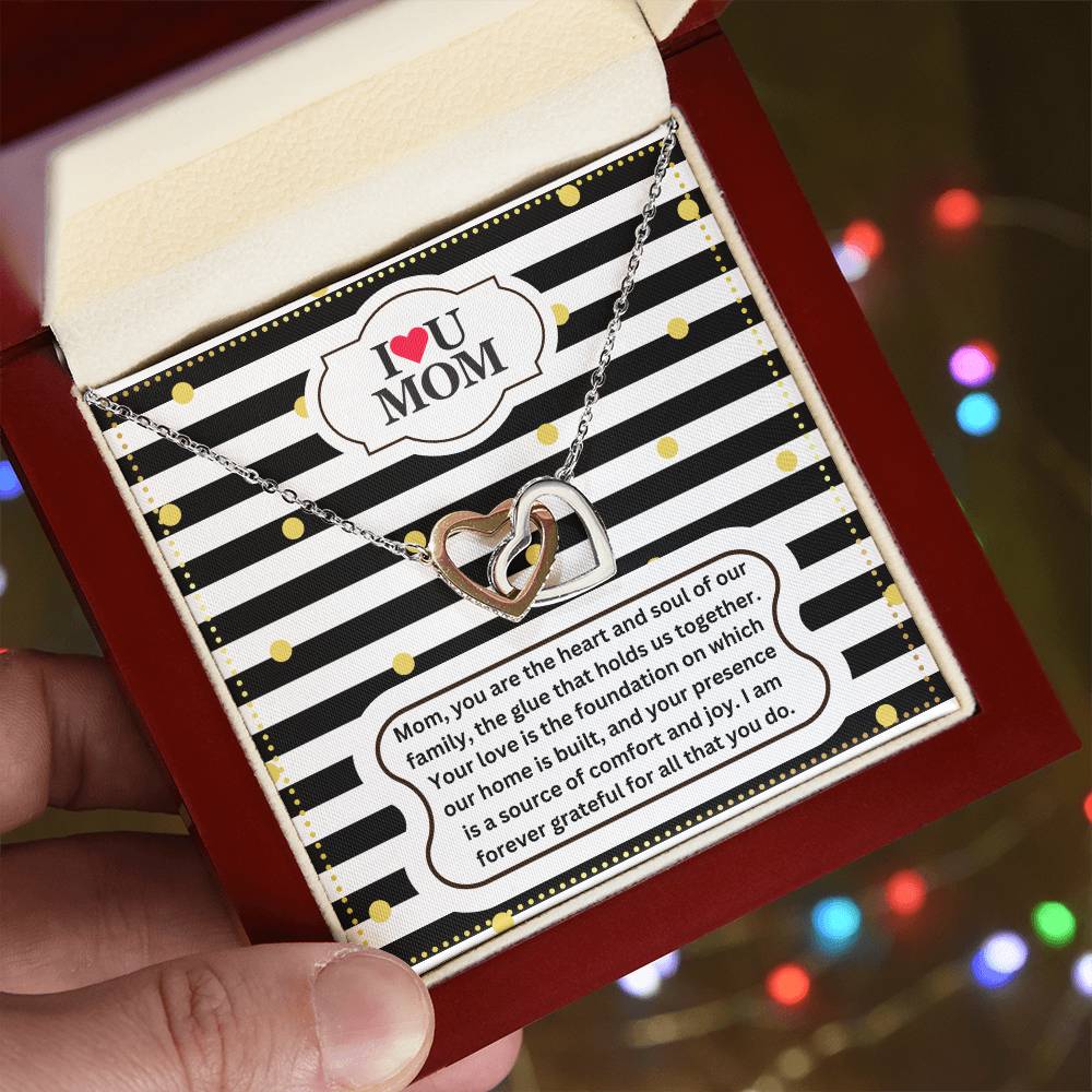 JGF Jewelry Gifts for Family Moms Birthday Gift From Daughter Heart Pendant Necklace