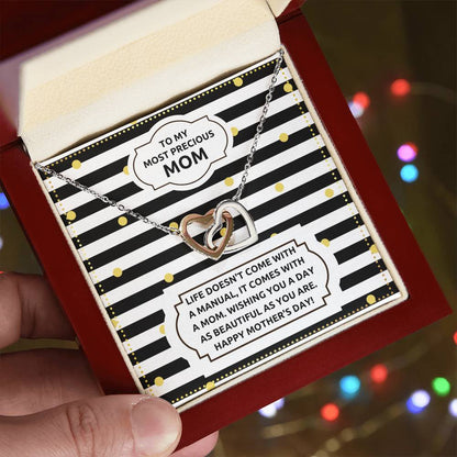 JGF Jewelry Gifts for Family Double Heart Pendant Necklace For Women