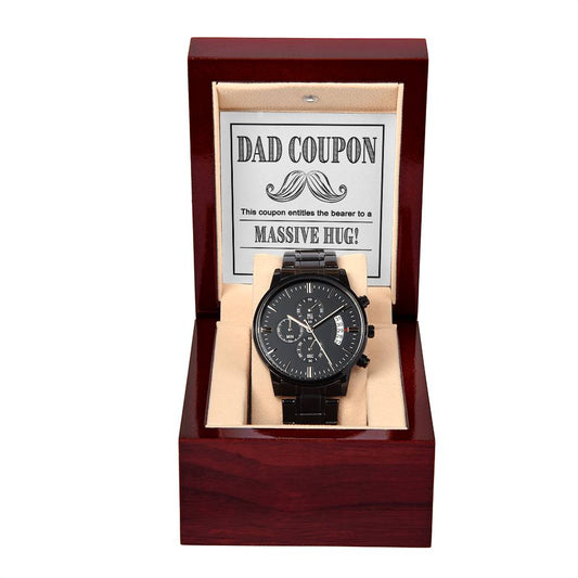 Dad-Massive Hug-Metal Chronograph Watch