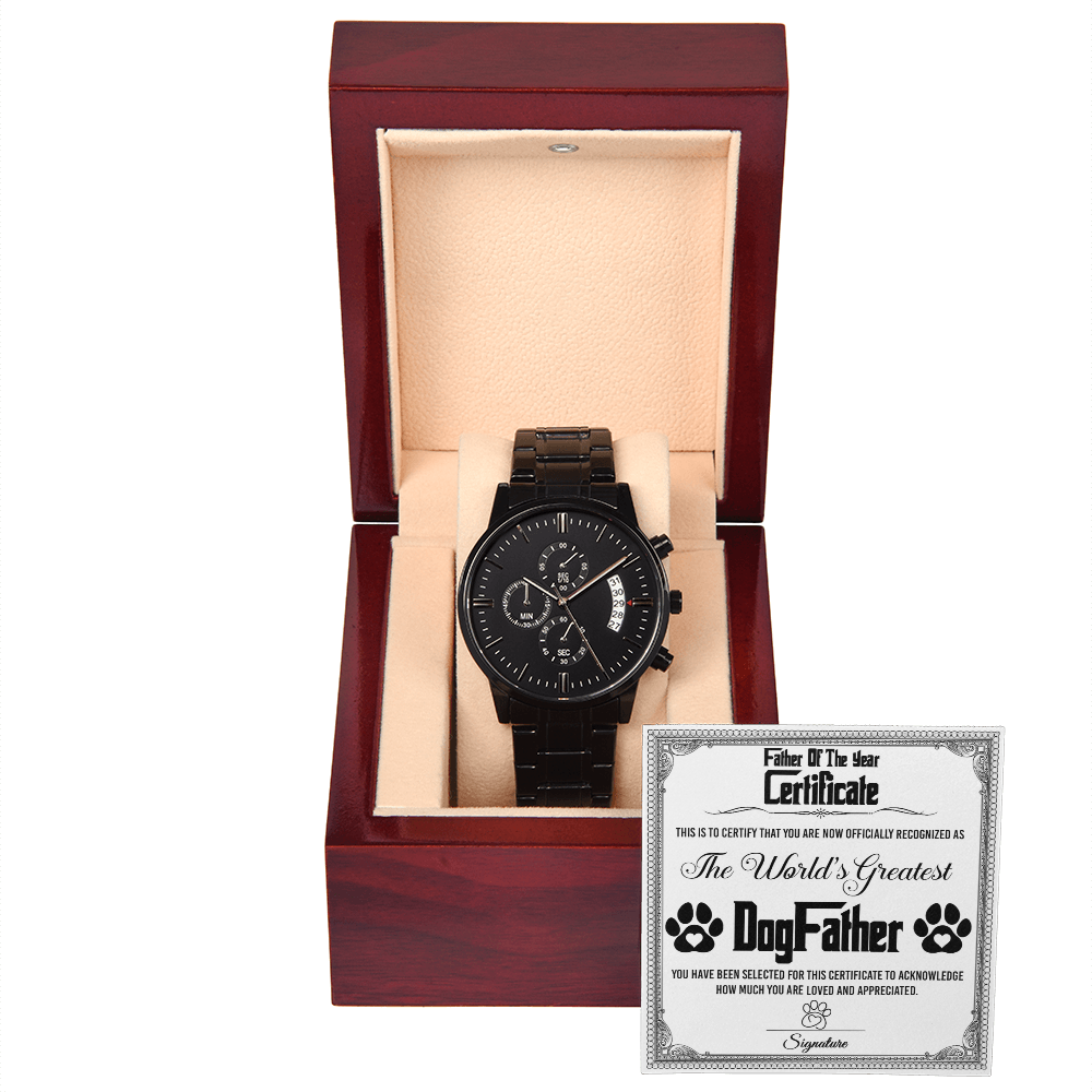 DogFather-The Year Certificate-Metal Chronograph Watch