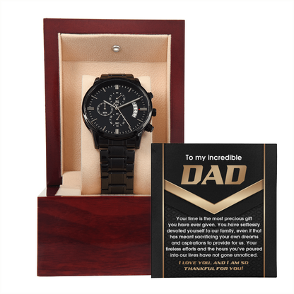 Dad-Most Precious Gift-Metal Chronograph Watch