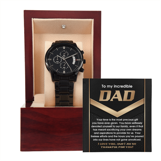 Dad-Most Precious Gift-Metal Chronograph Watch
