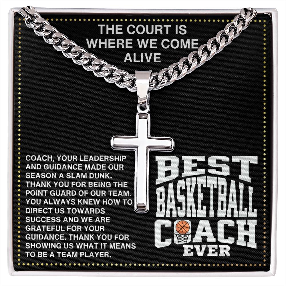 JGF Jewelry Gifts for Family Assistant Coach Basketball Necklace For Boys