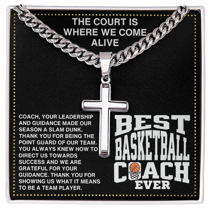 JGF Jewelry Gifts for Family Assistant Coach Basketball Necklace For Boys