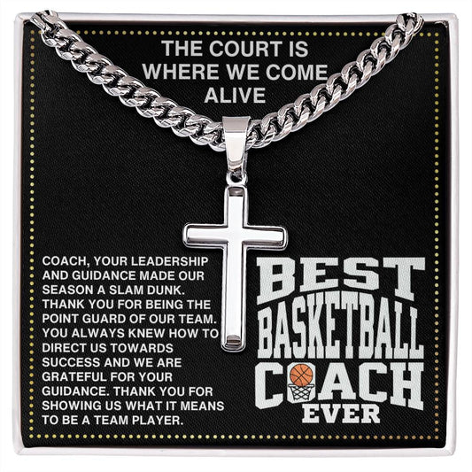 JGF Jewelry Gifts for Family Assistant Coach Basketball Necklace For Boys