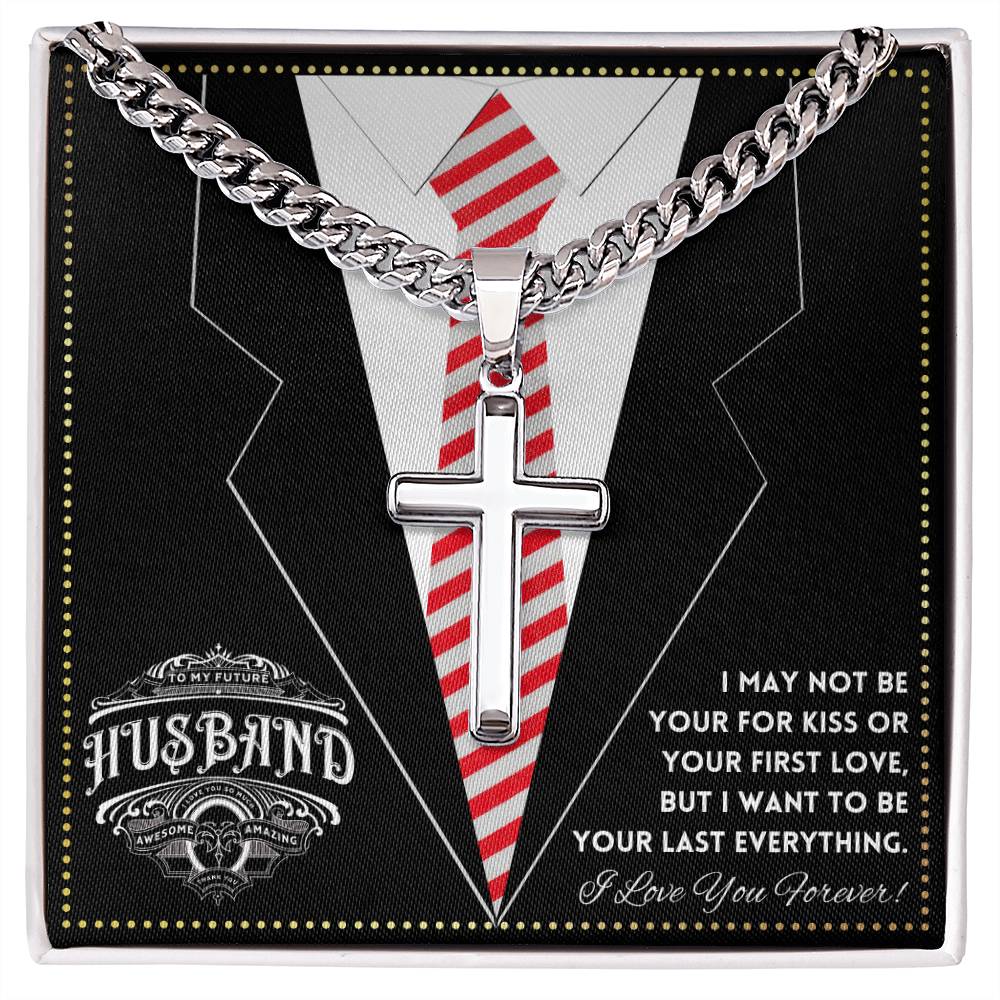 JGF Jewelry Gifts for Family To My Dear Future Husband Cross Necklace For Men