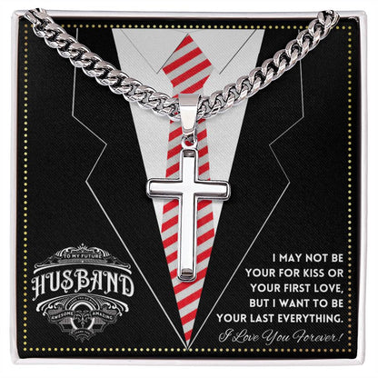 JGF Jewelry Gifts for Family To My Dear Future Husband Cross Necklace For Men