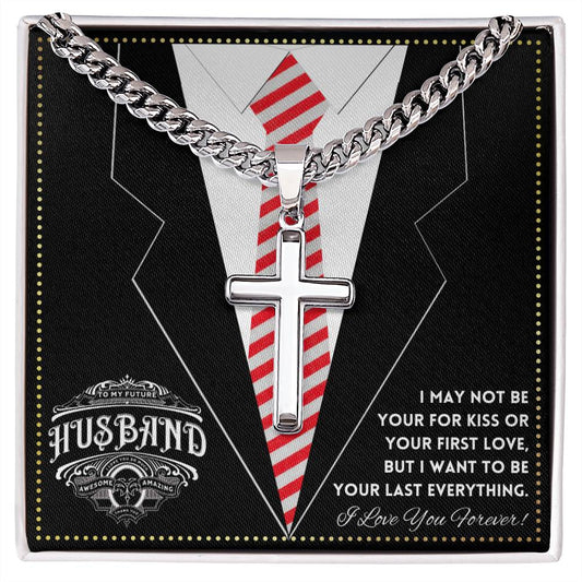 JGF Jewelry Gifts for Family To My Dear Future Husband Cross Necklace For Men