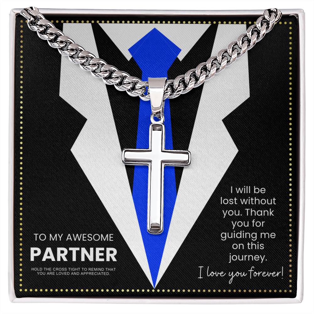 JGF Jewelry Gifts for Family Cross Necklace For Him Partner Gifts