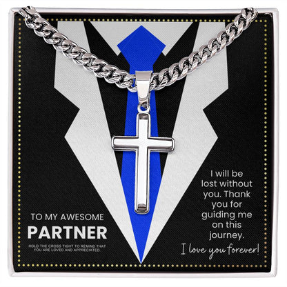 JGF Jewelry Gifts for Family Cross Necklace For Him Partner Gifts
