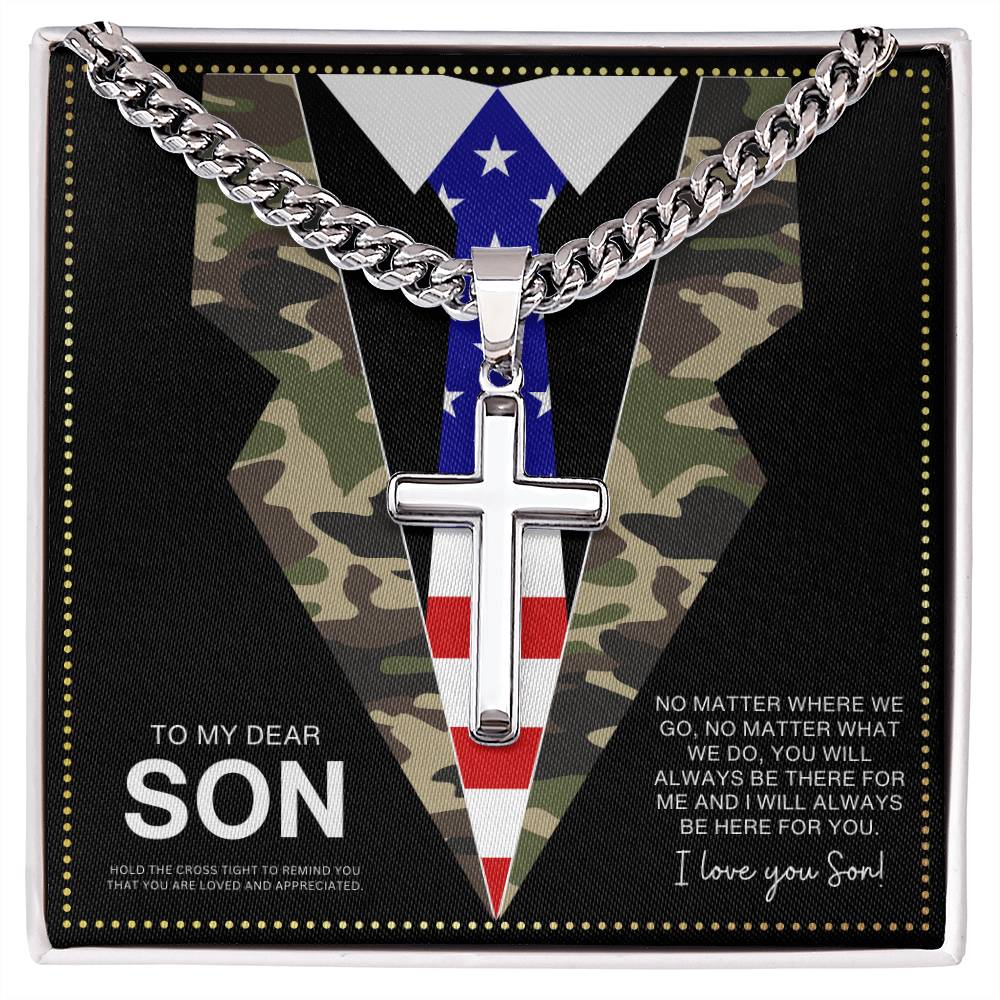 JGF Jewelry Gifts for Family American Flag US Marine Necklace To Men Adult Son Necklace From Mom