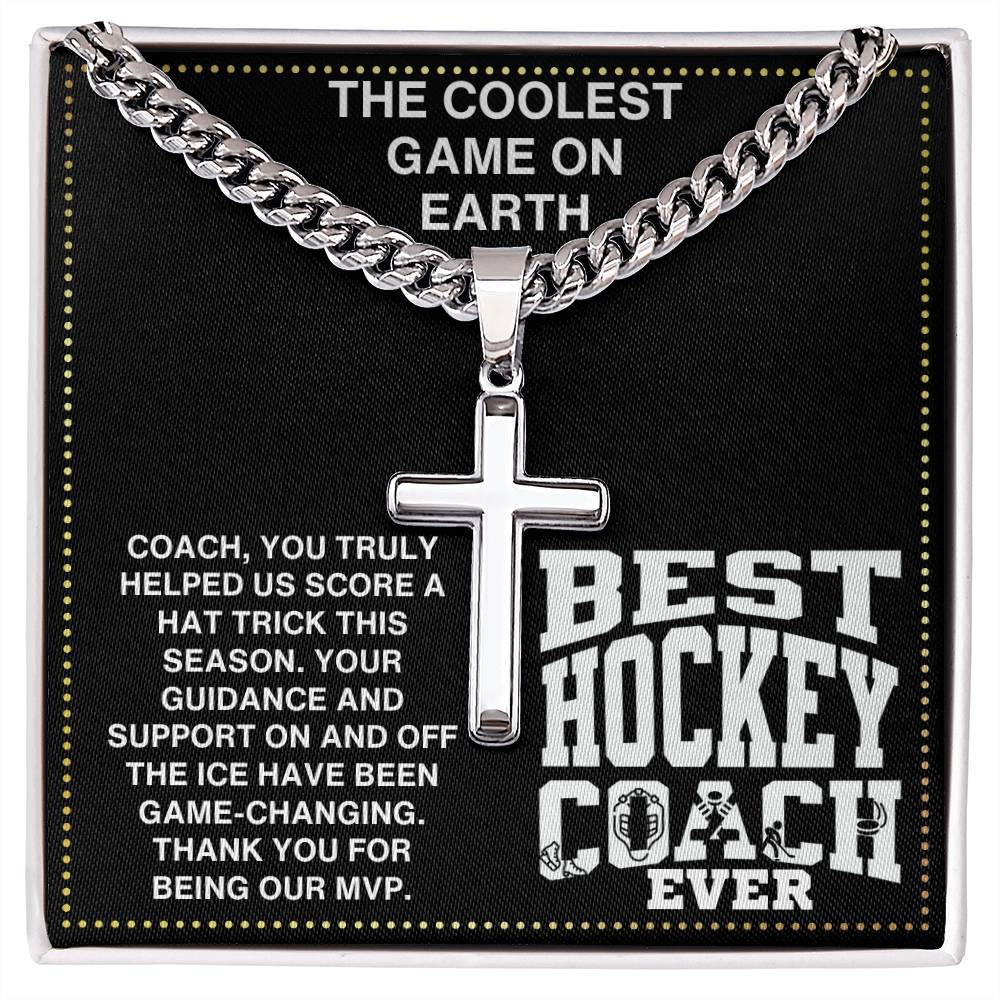 JGF Jewelry Gifts for Family Coach Hockey Necklace