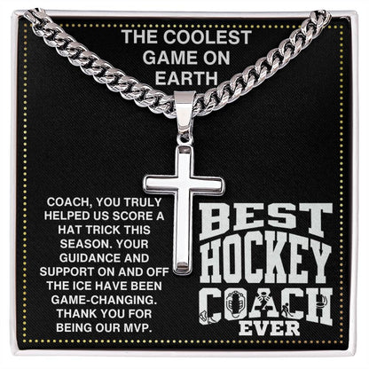 JGF Jewelry Gifts for Family Coach Hockey Necklace