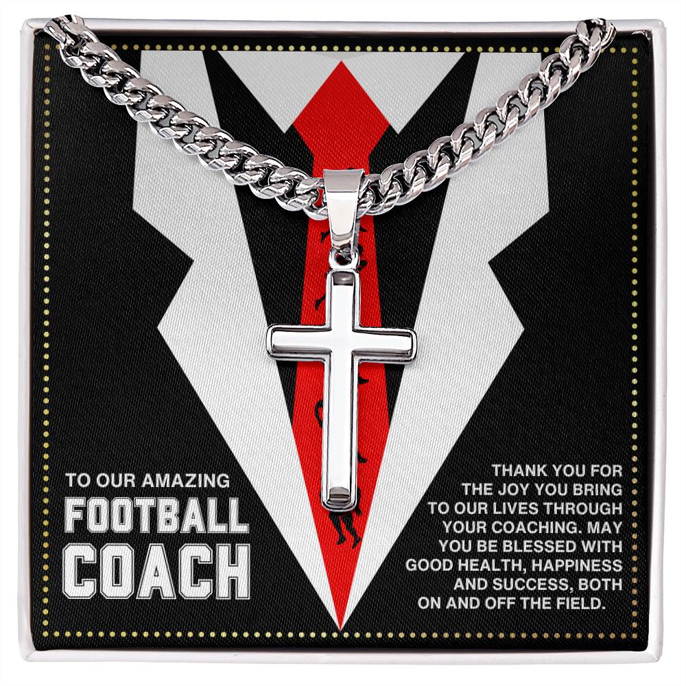 JGF Jewelry Gifts for Family Football Coach Necklace