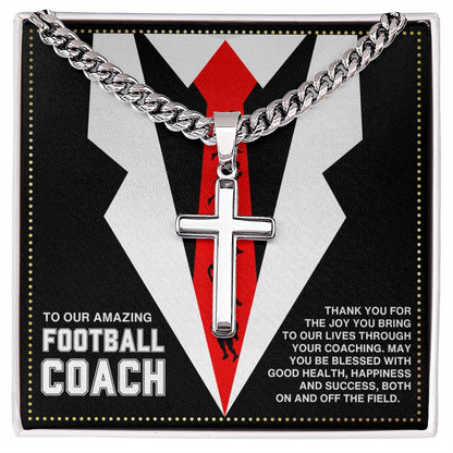 JGF Jewelry Gifts for Family Football Coach Necklace