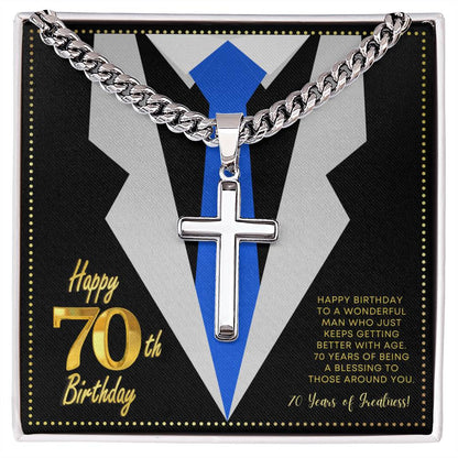 JGF Jewelry Gifts for Family 70 Year Old Birthday Gifts For Men