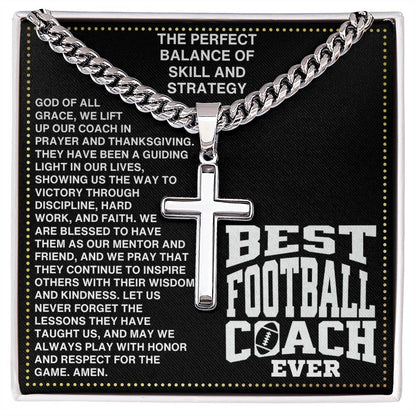JGF Jewelry Gifts for Family Coach Football Necklace For Boys