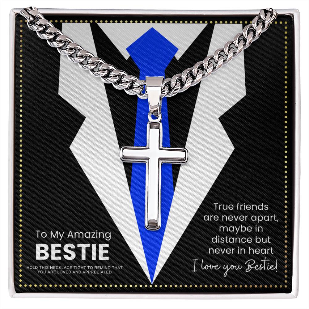 JGF Jewelry Gifts for Family Coworker Birthday Cross Necklace Sterling Silver Gifts For Men