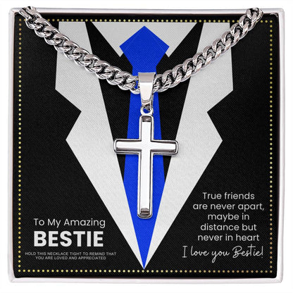 JGF Jewelry Gifts for Family Coworker Birthday Cross Necklace Sterling Silver Gifts For Men