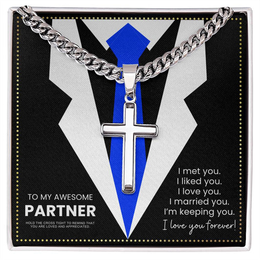 JGF Jewelry Gifts for Family  Cuban Cain Necklace Partner Gifts For Him