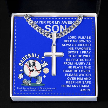 JGF Jewelry Gifts for Family Youth Baseball Necklace For Boys