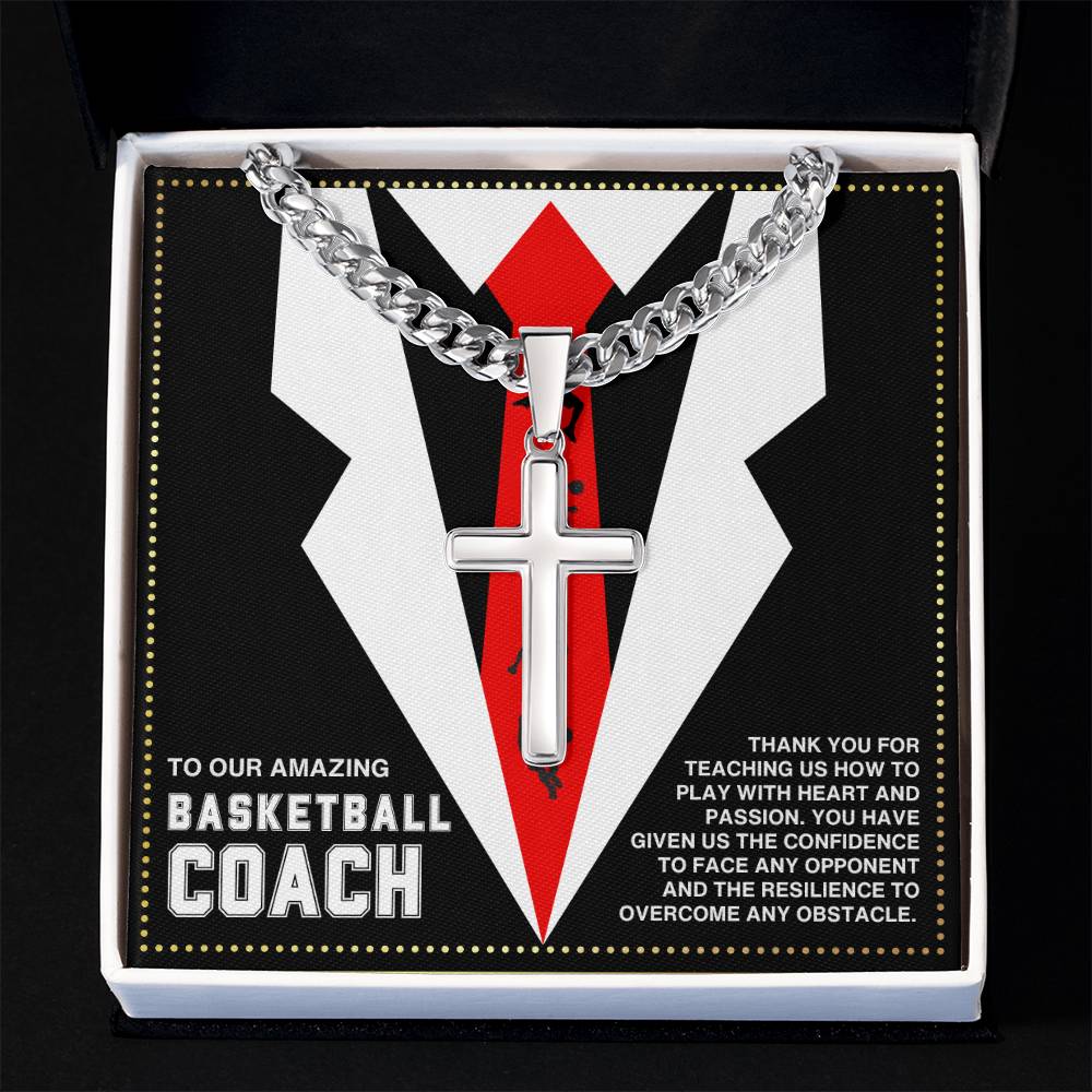 JGF Jewelry Gifts for Family Basketball Necklace For Men Coach