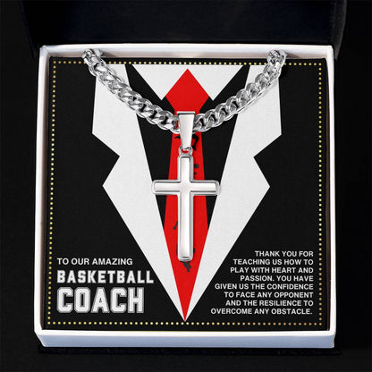 JGF Jewelry Gifts for Family Basketball Necklace For Men Coach