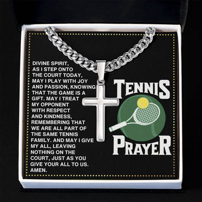 JGF Jewelry Gifts for Family Tennis Necklace For Men Prayer
