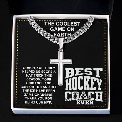JGF Jewelry Gifts for Family Coach Hockey Necklace
