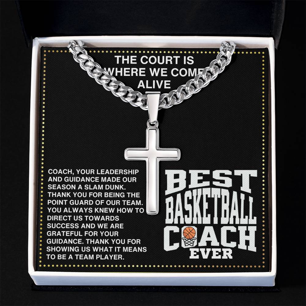JGF Jewelry Gifts for Family Assistant Coach Basketball Necklace For Boys