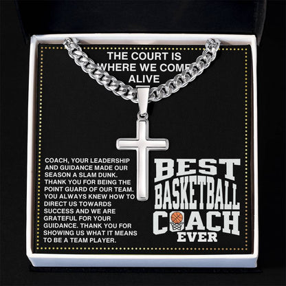 JGF Jewelry Gifts for Family Assistant Coach Basketball Necklace For Boys
