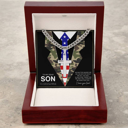 JGF Jewelry Gifts for Family American Flag US Marine Necklace To Men Adult Son Necklace From Mom