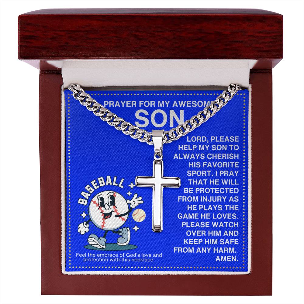 JGF Jewelry Gifts for Family Youth Baseball Necklace For Boys